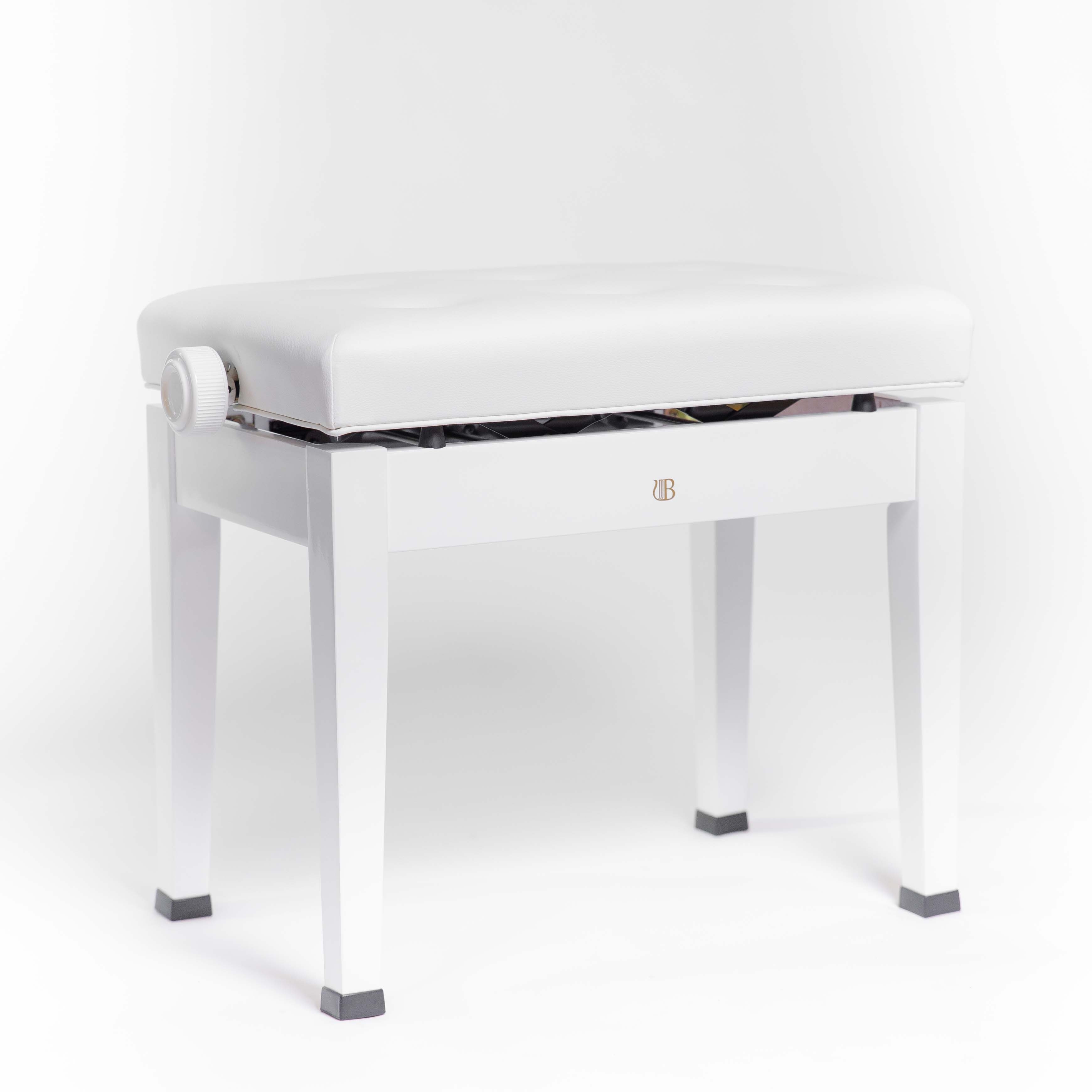 เก้าอี้เปียโนปรับระดับได้ Adjustable piano bench BRODMANN สี White 