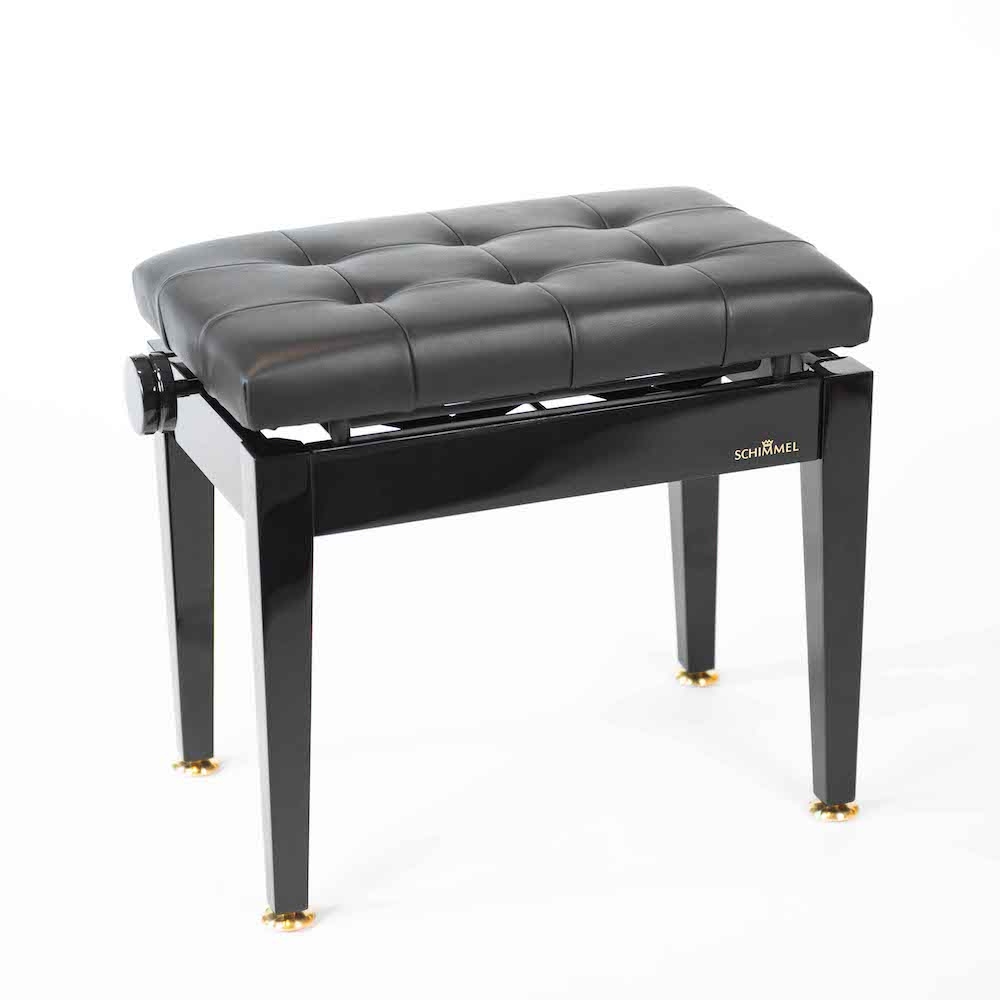 เก้าอี้เปียโนปรับระดับได้ สีดำ Schimmel adjustable Piano Bench BLACK (designed by Schimmel Piano)